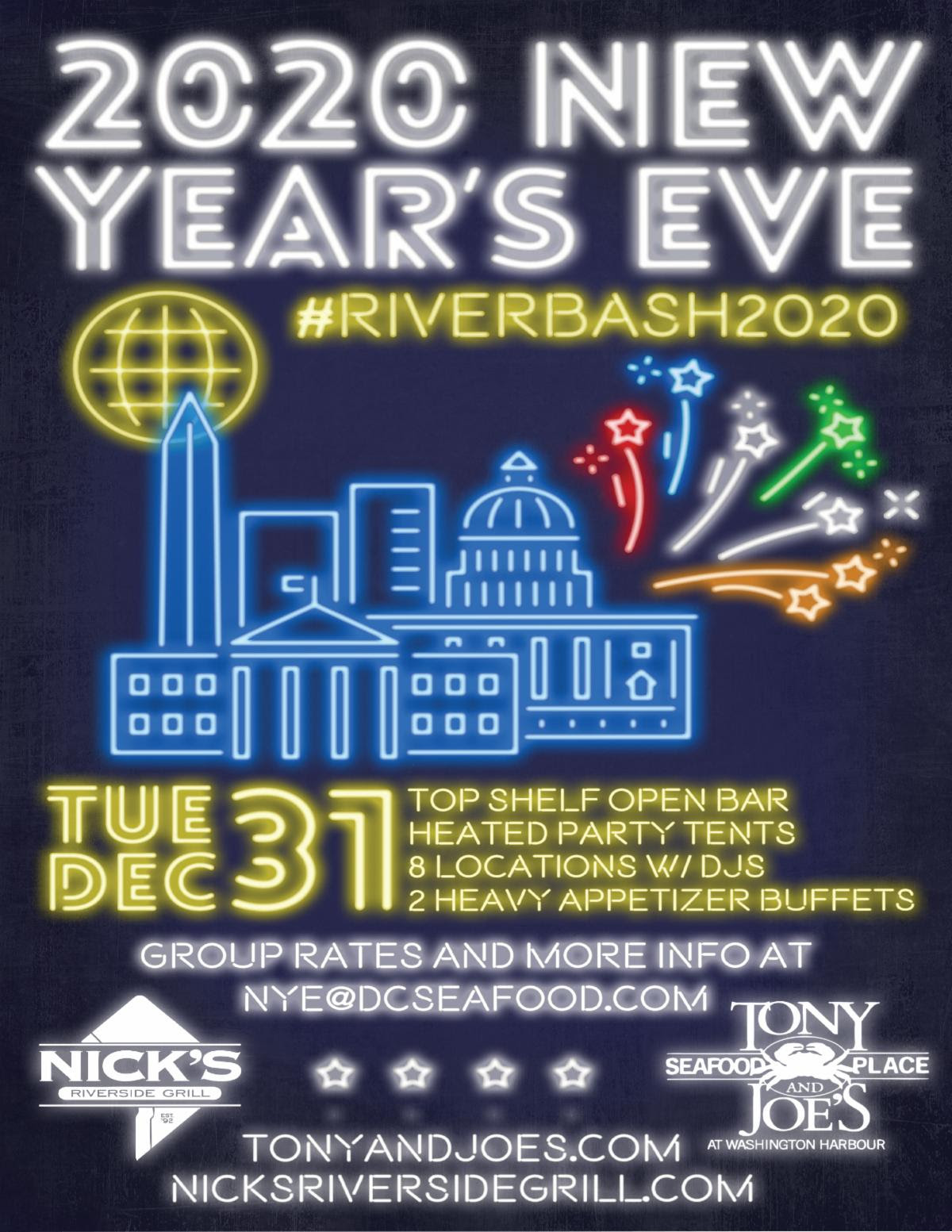 New Years Eve RiverBash2020 DC Explore in